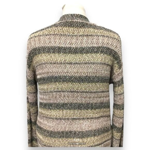 Lane Bryant Women’s Open Front Longline Striped Cardigan, Tan, size 14/16 - Picture 4 of 7